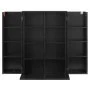 VEVOR Media Storage Cabinet, 4-Tier DVD Shelf Organizer, 610 x 368 x 846 mm Multimedia Storage Organizer for CDs, DVDs, Books, Games, CD Shelf for Living Room, Home Office, Recording Room, Black