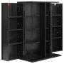 VEVOR Media Storage Cabinet, 4-Tier DVD Shelf Organizer, 610 x 368 x 846 mm Multimedia Storage Organizer for CDs, DVDs, Books, Games, CD Shelf for Living Room, Home Office, Recording Room, Black