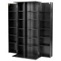 VEVOR Media Storage Cabinet, 6-Tier DVD Shelf Organizer, 610 x 368 x 1270 mm Multimedia Storage Organizer for CDs, DVDs, Books, Games, CD Shelf for Living Room, Home Office, Recording Room, Black