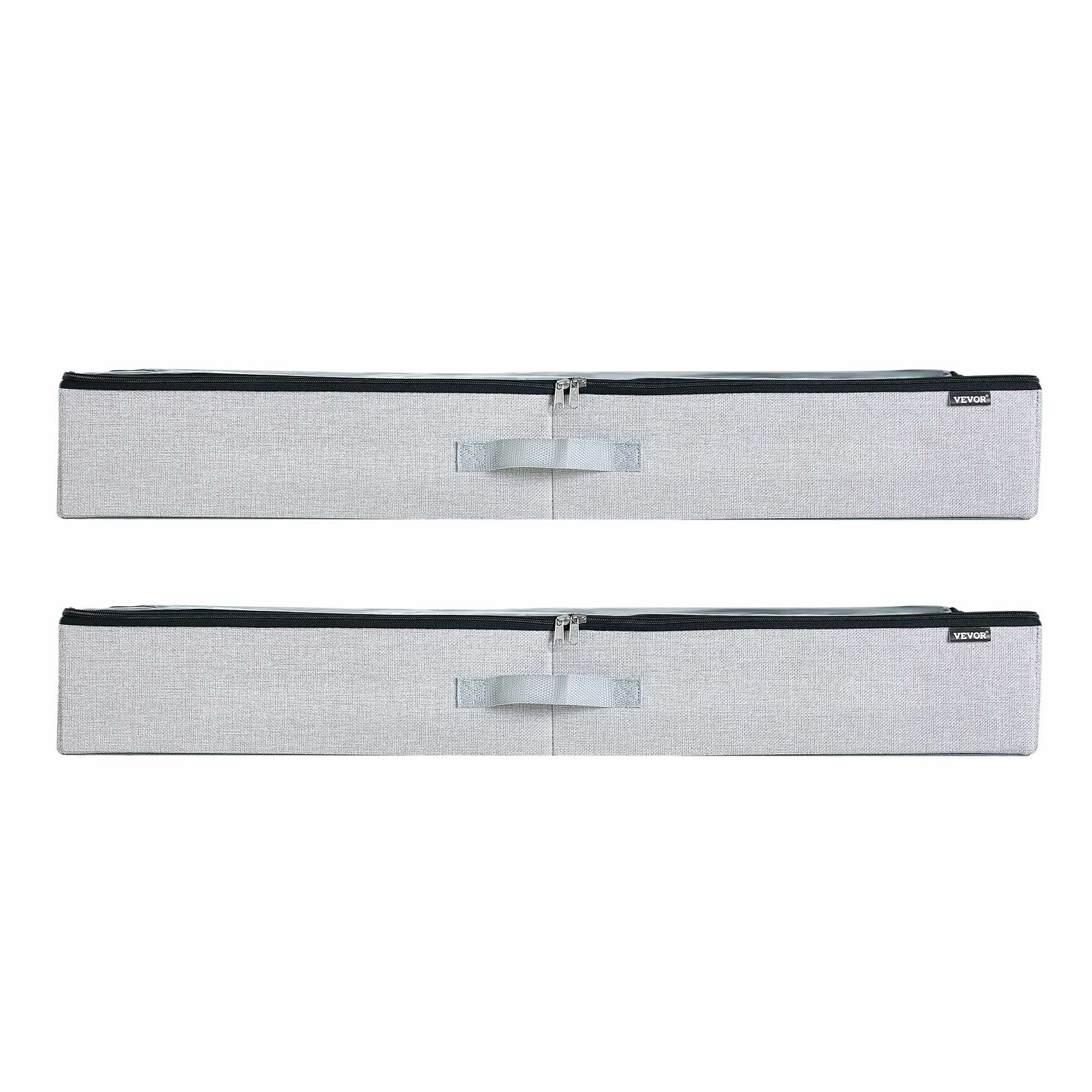 VEVOR Torba do przechowywania pod łóżkiem, 2 sztuki (85 x 43 x 12 cm), Pojemnik pod łóżko z pokrywką, pudełko do przechowywania ubrań, butów, ubrań, sypialnia, 45 l