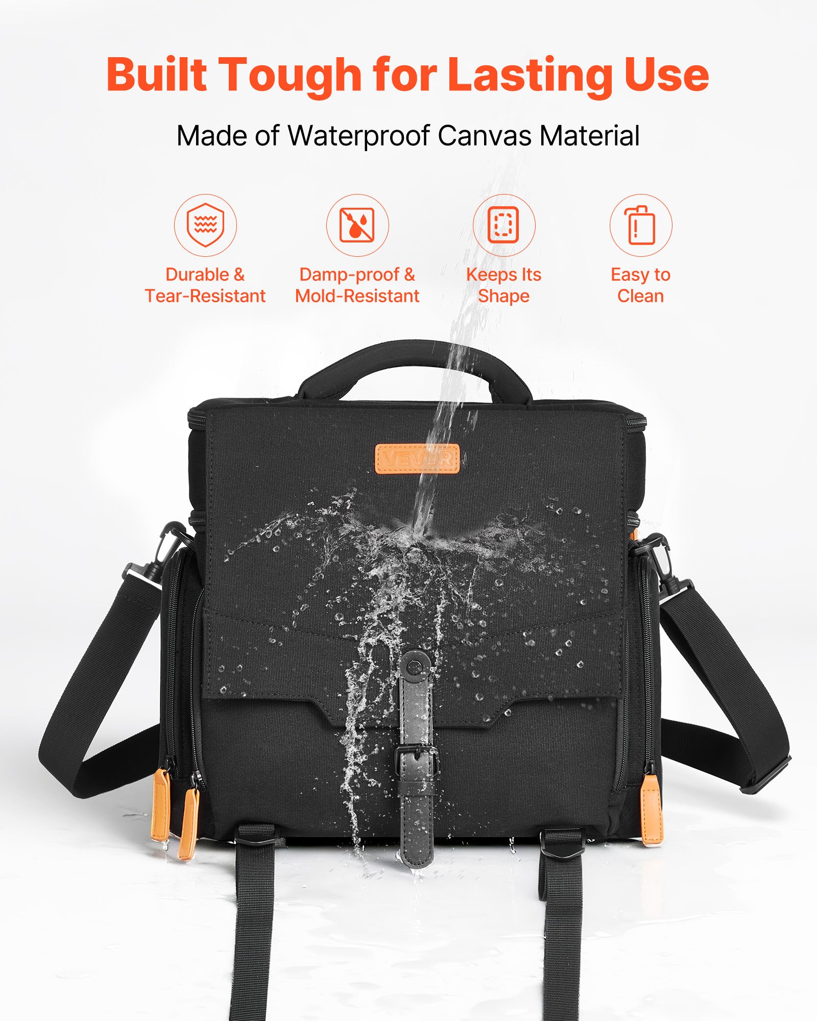 VEVOR Miniature Storage Carrying Figure Bag, Fits 16 Infantry Minis, Miniature Transport Bag with Handle & Adjustable Shoulder Strap, 1 Foam Layer for Large Storage Capacity (Minis Not Included)