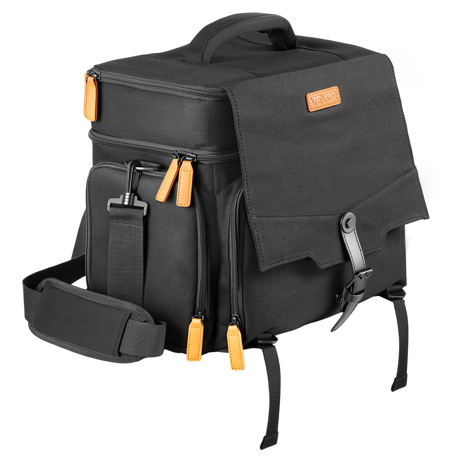 VEVOR Miniature Storage Carrying Figure Bag, Fits 16 Infantry Minis, Miniature Transport Bag with Handle & Adjustable Shoulder Strap, 1 Foam Layer for Large Storage Capacity (Minis Not Included)