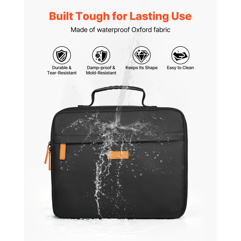 VEVOR Miniature Storage Carrying Figure Bag, Fits for 1:500-1:750 Scale Models, Miniature Transport Bag with Adjustable Shoulder Strap, 3 Foam Layers for Large Storage Capacity (Minis Not Included)