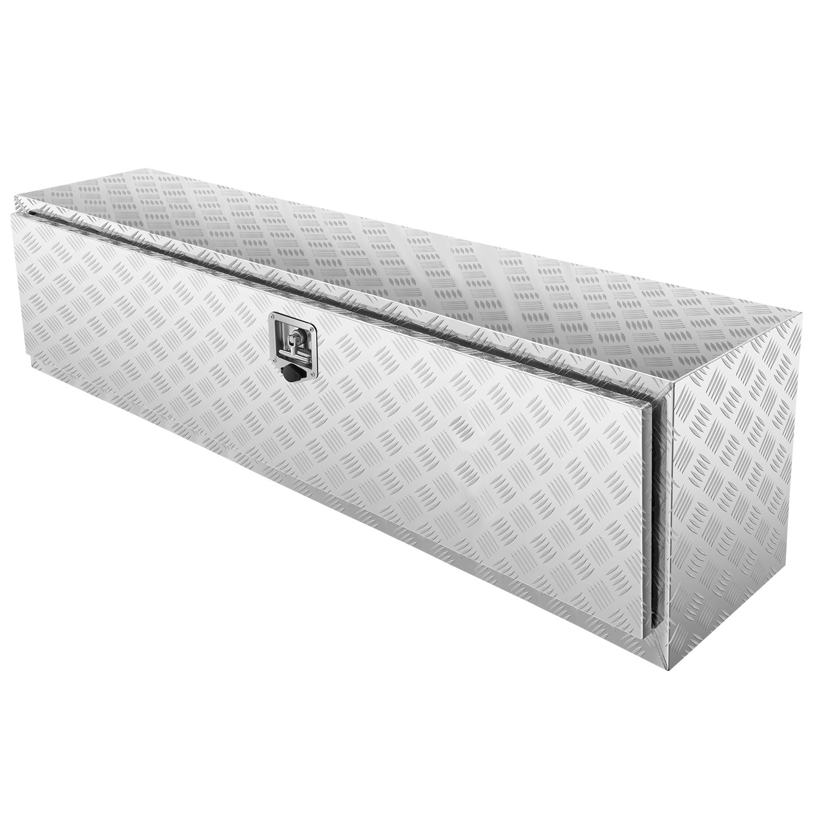 VEVOR Skrzynia narzędziowa do przewozu samochodów ciężarowych, 1524 x 430 x 460 mm, aluminiowa skrzynia narzędziowa z zamkiem i kluczykami, wodoodporna skrzynia narzędziowa do ciężarówek, furgonetek, przyczep itp.