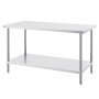 VEVOR Stainless Steel Preparation Table, Robust Metal Work Table with 3 Adjustable Height Levels, Commercial Workstation for Kitchen, Garage, Restaurant, Backyard 762 x 1524 x 864 mm