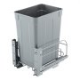 Kosz na śmieci VEVOR 35 Qt wysuwany do szafek kuchennych, podblatowy (nośność 30 kg) z trwałym metalowym systemem przesuwnym z cichym domykiem i zestawem drzwi, do montażu pod zlewem