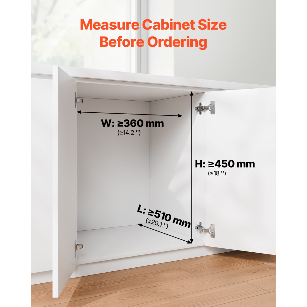 VEVOR Extendable Waste Bin for Kitchen Cabinets (20 L x 2) Double Under-Sink Waste Bin, Undermounted Bin, with Robust Full Extension Metal Sliding System and Handle