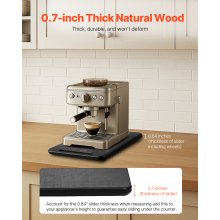 VEVOR Deska przesuwna 406x305mm Deska rolkowa do ekspresu do kawy i robota kuchennego, czarna