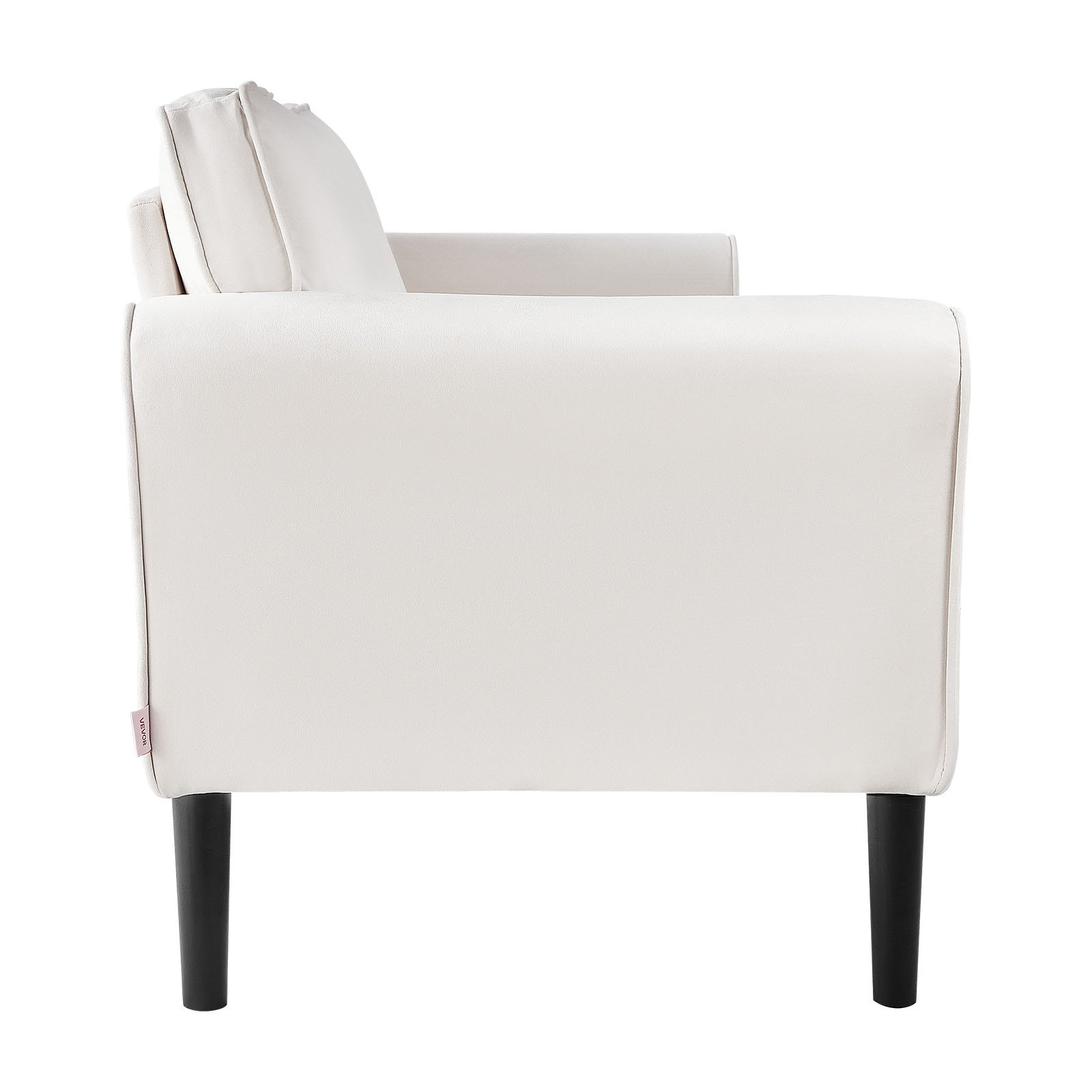 Sofa dwuosobowa VEVOR z dwoma siedziskami (176 cm), nowoczesna, mała sofa z kordu z zawieszeniem sprężynowym, miękkimi poduszkami i solidną ramą do sypialni, biura lub mieszkania, w kolorze białym