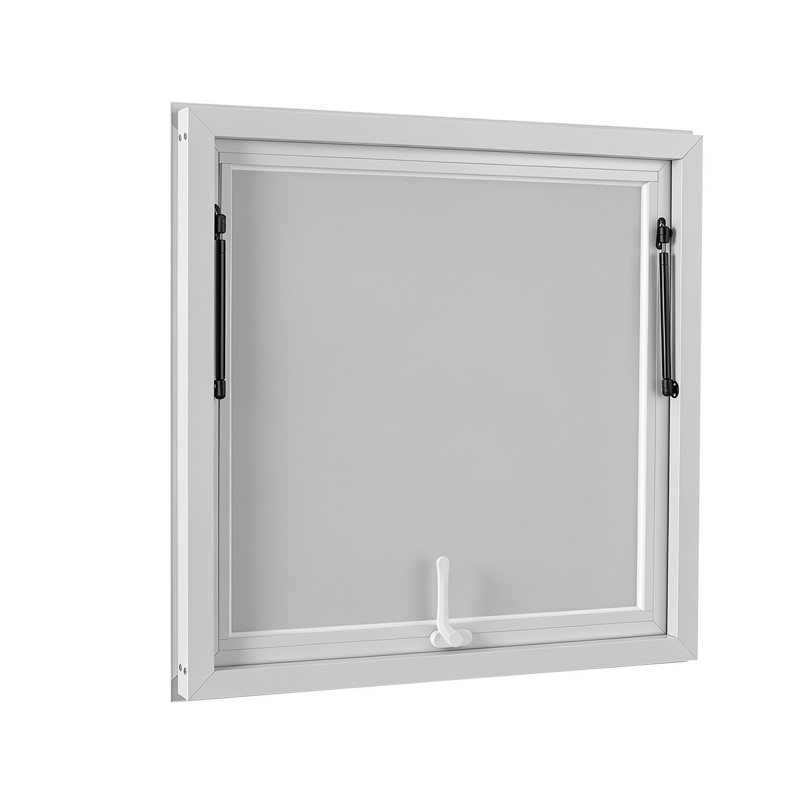 Okno sprzedażowe VEVOR do food trucków 915 x 915 mm Okno do punktów gastronomicznych Idealne do sprzedaży ulicznej, na wynos i w okienkach drive-through, otwierane do 85°, z podwójnymi paskami uszczelniającymi i wewnętrznym mechanizmem blokującym