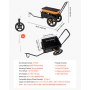 Przyczepka rowerowa VEVOR Cargo Trailer 2 w 1 z zaczepem 45 kg, stal węglowa i Oxford 600D, z pokrowcem przeciwdeszczowym i 6 odblaskami, do kół 22-28 cali, wózek rowerowy do transportu