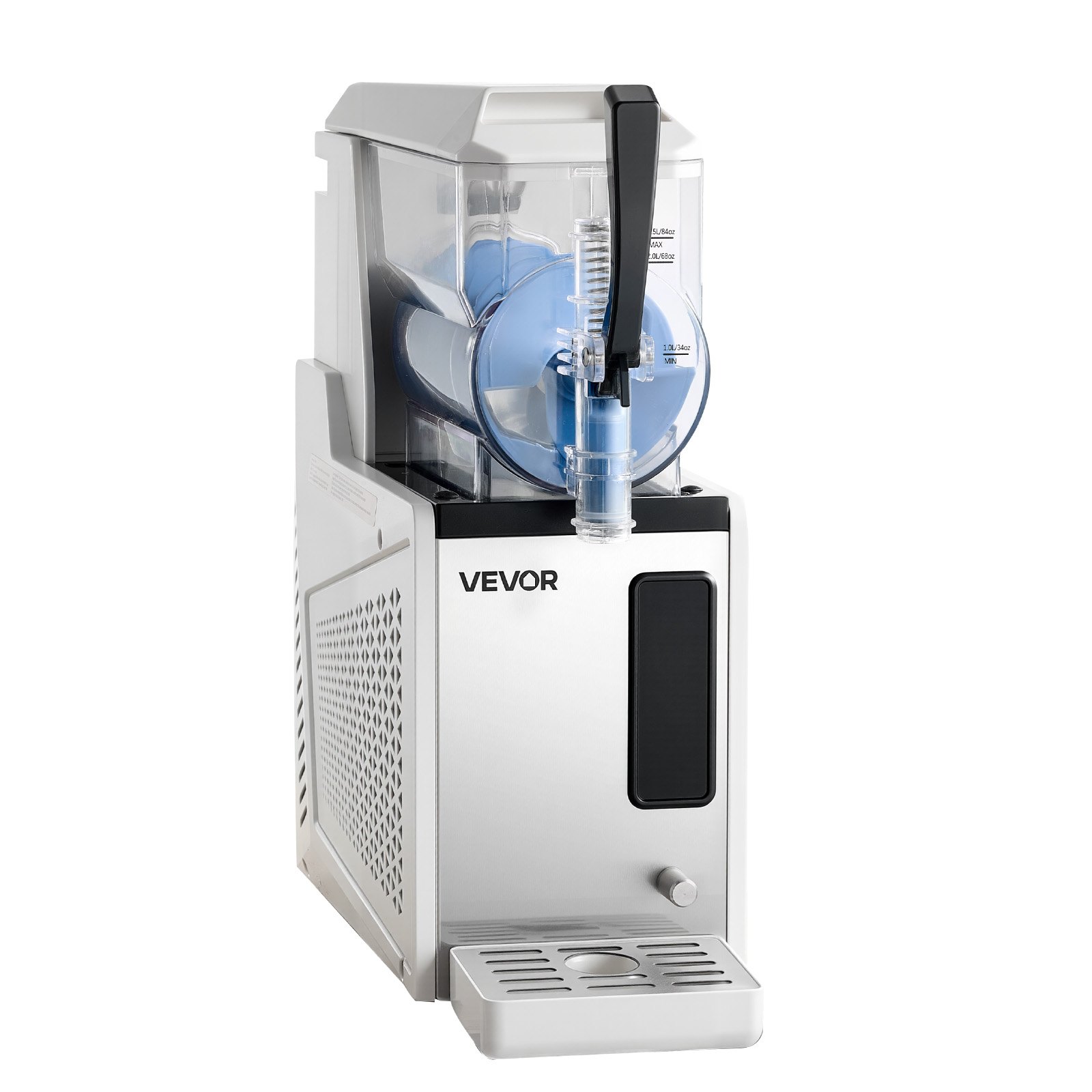 VEVOR Slush Machine 1 x 3 L, Kostkarka do lodu Slush 350 W (bez lodu), Elektryczna maszyna do margarity z funkcją samoczyszczenia, Nadaje się do mrożonych margarit, frappé, koktajli mlecznych i shake'ów