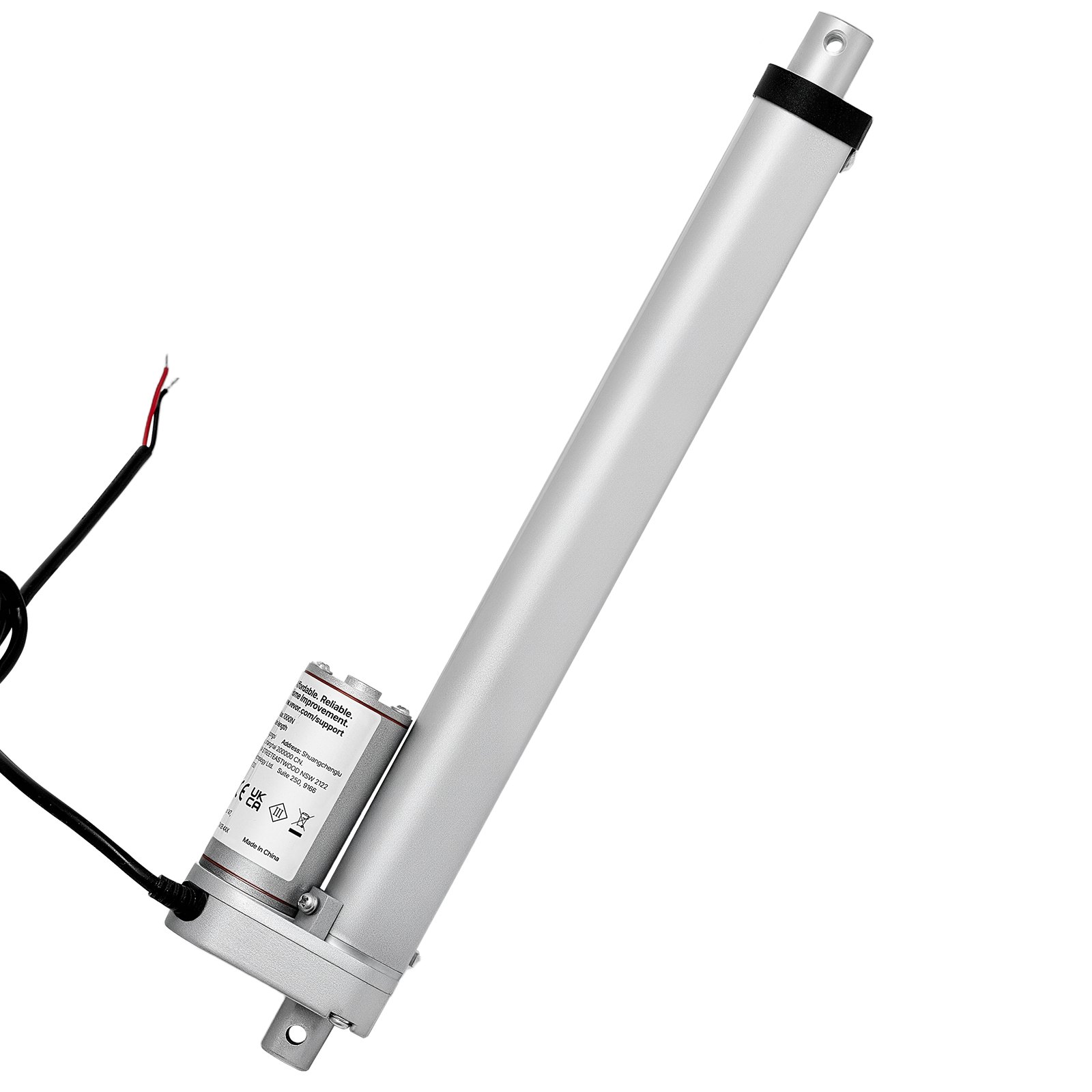 Napęd liniowy VEVOR 12 V, silnik liniowy 250 mm z prędkością 15 mm/s, siłownik liniowy 1000 N z ochroną IP54 i uchwytem montażowym, siłowniki liniowe do biurek z regulacją wysokości, foteli rozkładanych, otwieraczy okien i drzwi