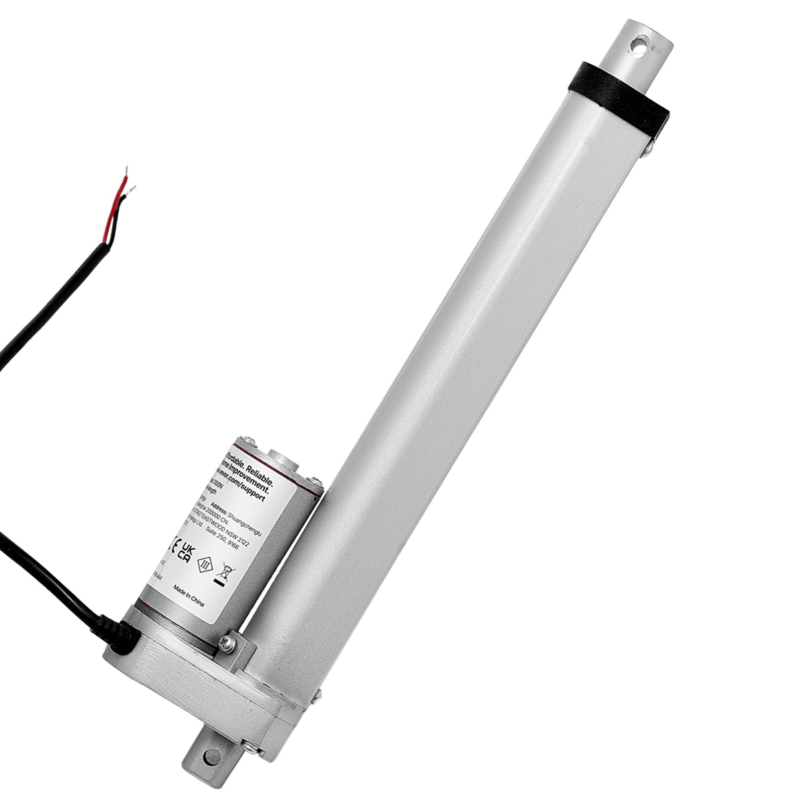 Napęd liniowy VEVOR 12 V, silnik liniowy 203,2 mm z prędkością 15 mm/s, siłownik liniowy 1000 N, siłowniki liniowe o stopniu ochrony IP54 i uchwyt montażowy do biurek z regulacją wysokości, foteli rozkładanych, otwieraczy okien i drzwi