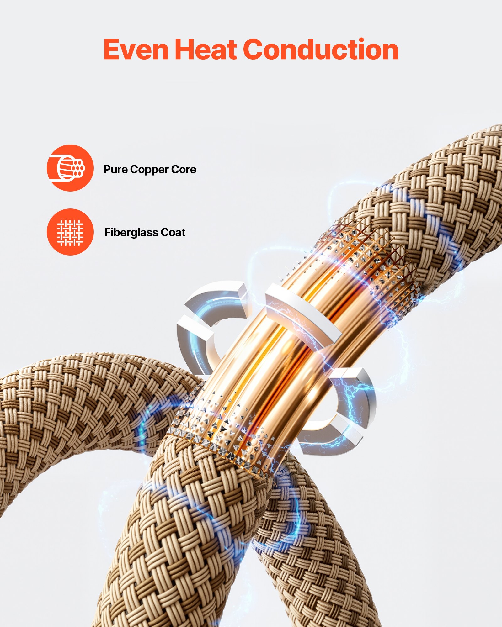 VEVOR 10Pcs Magnetic Induction Heater Coil, Inductor Heat Accessories, Mini Heater Coil Kit with Flexibility and Long Lifespan, for Removing Rusty Bolts and Nuts, 8 Coils + 1 U-Shaped + 1 Free Forming