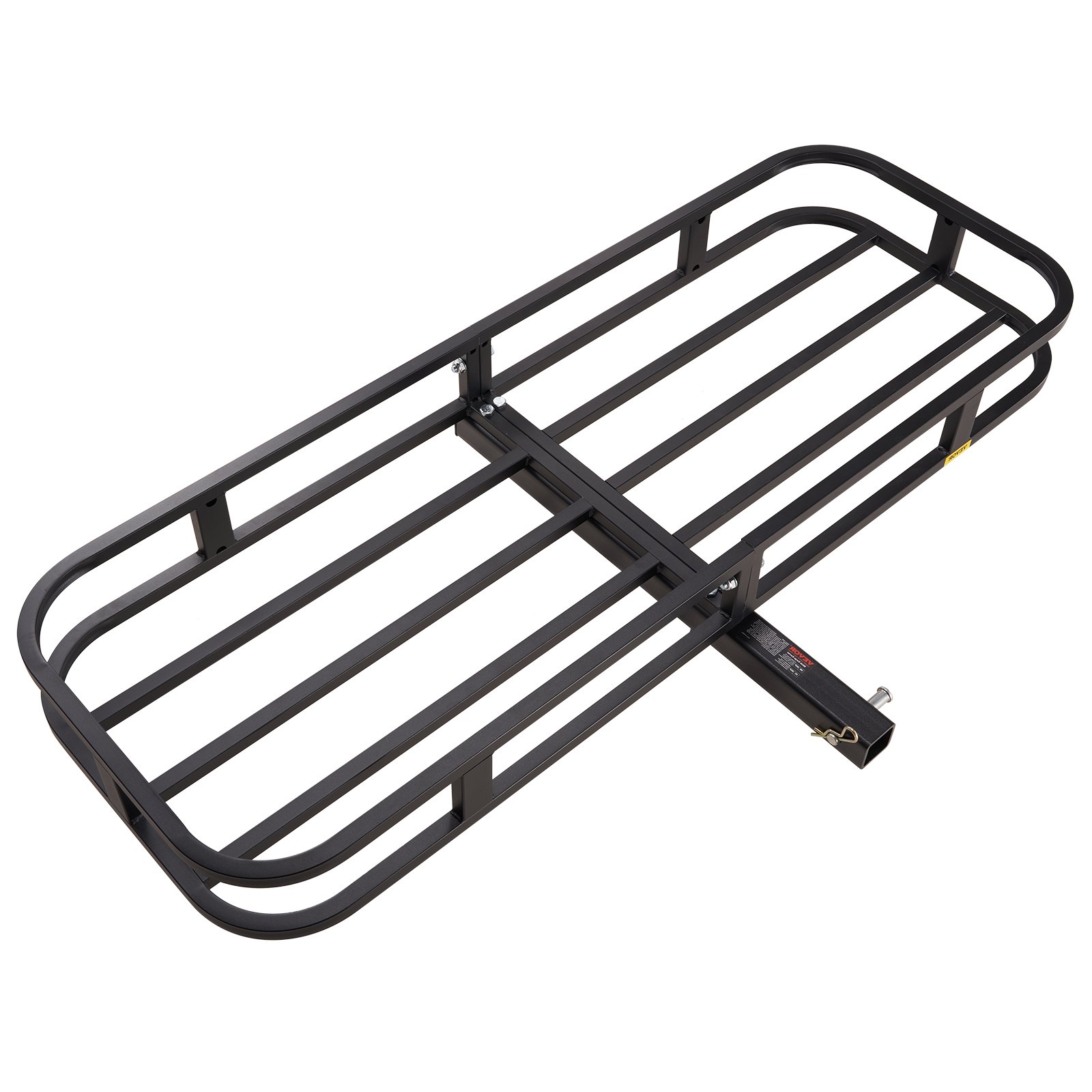 VEVOR 1345 x 482 x 126 mm Bagażnik z zaczepem holowniczym Bagażnik tylny Bagażnik 226,8 kg Ładowność Montowany kosz na bagaż Bagażnik ze stali nierdzewnej 235B Nadaje się do SUV-ów, ciężarówek itp.