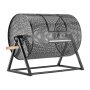 VEVOR Raffle Ticket Spinner, 410 x 302 mm Holds 5000 Tickets or 200 Ping Pong Balls, Raffle Drum Lottery Spinning Cage with Reinforced Handle, Stable Triangular Stand, for Events, Gatherings, Black