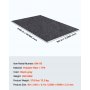 Mata garażowa VEVOR 2235,2 x 6096 x 2,4 mm Podłoga warsztatowa 820-850 g/m² Filc i TPE Mata wychwytująca olej Mata garażowa Mata serwisowa Ochronne panele podłogowe do garażu
