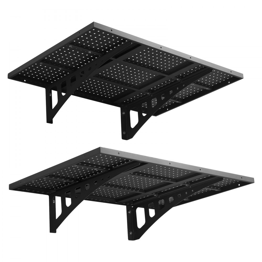 Zestaw regałów garażowych VEVOR 2-częściowy, 914x615x225 mm, przechowywanie narzędzi, 127 kg na warstwę, uchwyt na narzędzia, ścienny, 914x615 mm, półka, półki do przechowywania powierzchni, półka metalowa, organizer na narzędzia, półki ścienne