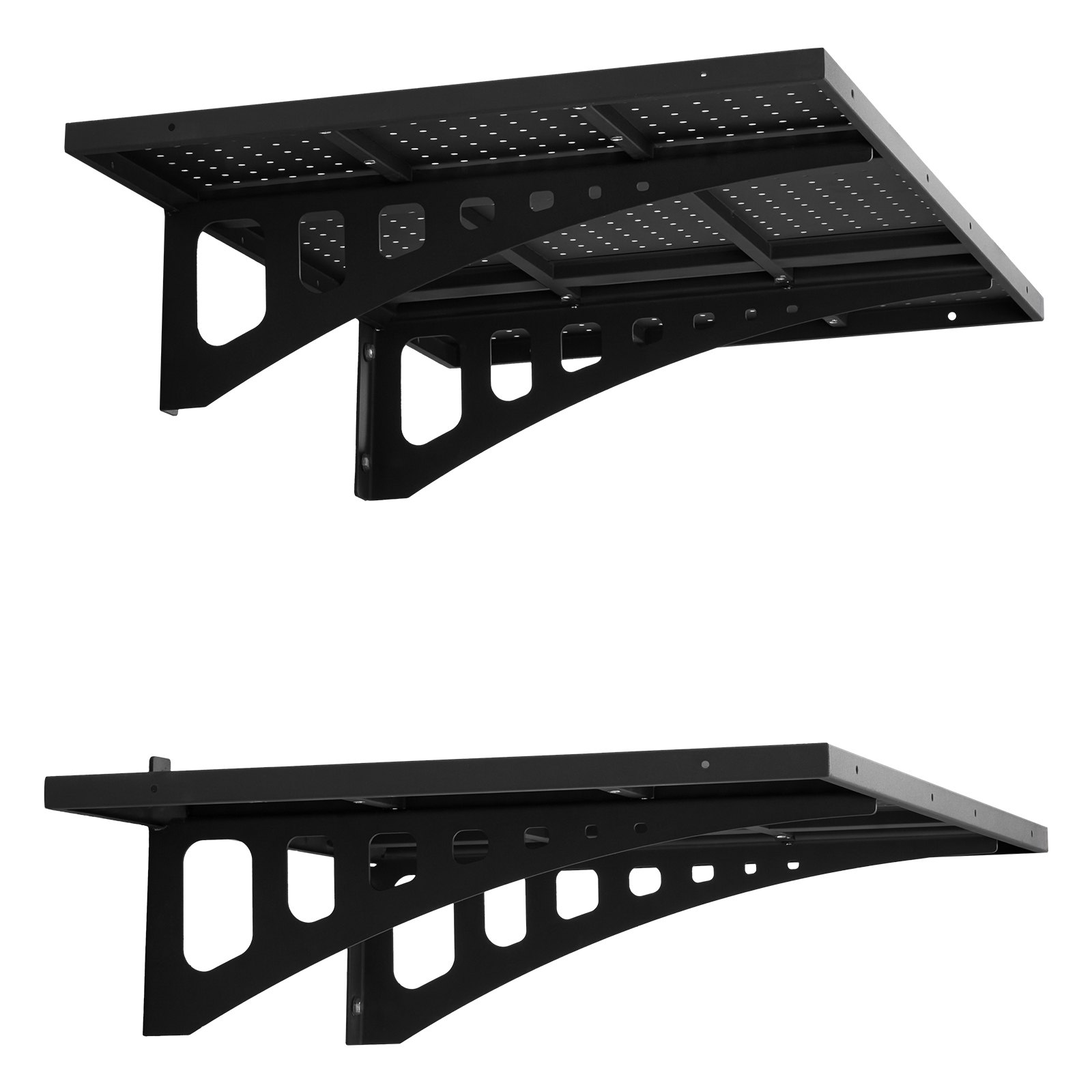 Zestaw regałów garażowych VEVOR 2-częściowy, 914x615x225 mm, przechowywanie narzędzi, 127 kg na warstwę, uchwyt na narzędzia, ścienny, 914x615 mm, półka, półki do przechowywania powierzchni, półka metalowa, organizer na narzędzia, półki ścienne