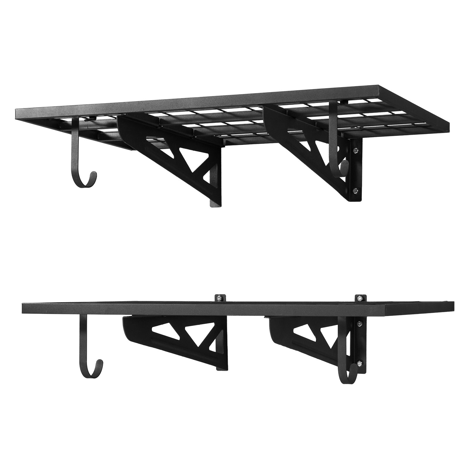 Zestaw regałów garażowych VEVOR, 2-częściowy, 914x620x210 mm, przechowywanie narzędzi, 113 kg na warstwę, uchwyty na narzędzia z hakami, przestrzeń półkowa 914x620 mm, półki do przechowywania, półka metalowa, organizer na narzędzia, półki ścienne