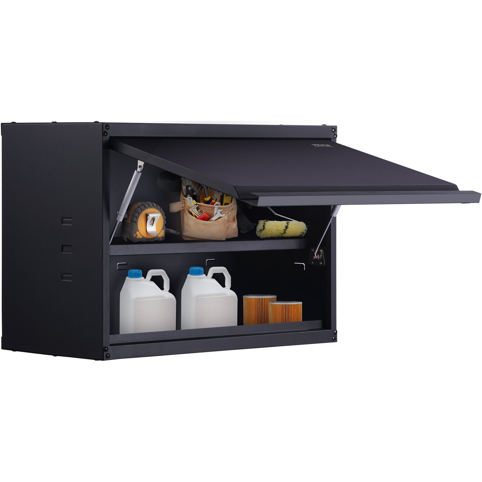 VEVOR Workshop Wall Cabinet 77 x 31.8 x 50 cm Hanging Cabinet 108 kg Total Capacity (2 Shelves) Workshop Cabinet made of 0.6 mm thick SPCC steel plate Ideal as a storage cabinet, tool cabinet, office cabinet