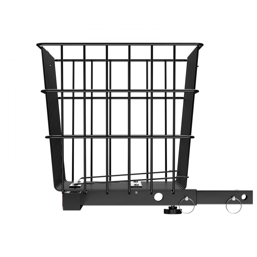 Koszyk tylny do skutera inwalidzkiego VEVOR, 39x30x30 cm, kosz na bagaż do skutera inwalidzkiego dla seniorów, kompatybilny z odbiornikiem 2,54 cm, składany kosz z drutu metalowego, kompatybilny z większością skuterów inwalidzkich.