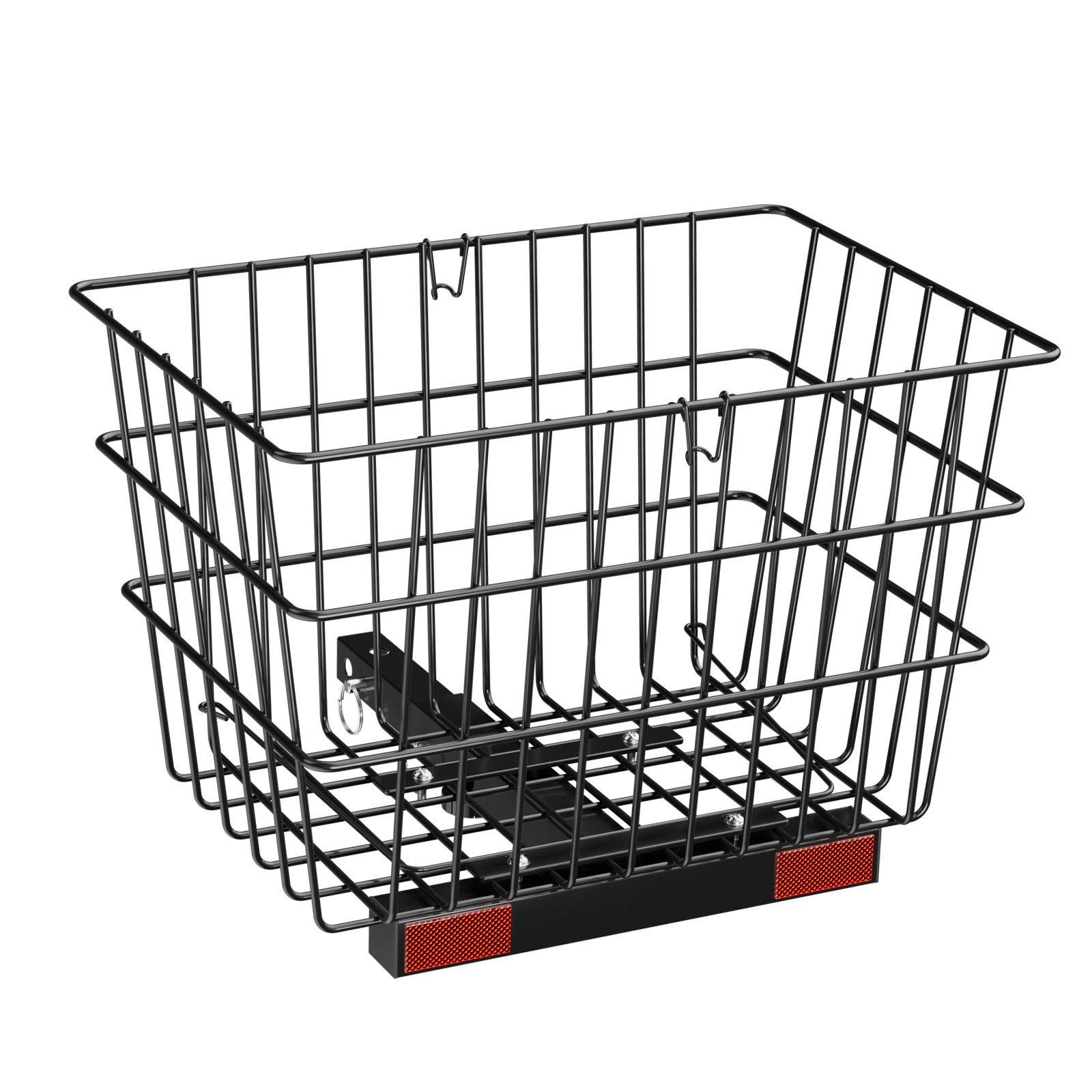 Koszyk tylny do skutera inwalidzkiego VEVOR, 39x30x30 cm, kosz na bagaż do skutera inwalidzkiego dla seniorów, kompatybilny z odbiornikiem 2,54 cm, składany kosz z drutu metalowego, kompatybilny z większością skuterów inwalidzkich.