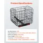 VEVOR Electric Mobility Scooter Rear Basket, Robust & Spacious Luggage Basket for Seniors, Works with 2.54 cm Receiver, Compatible with Most Mobility Scooters, Mobility Aid 45x45x39 cm