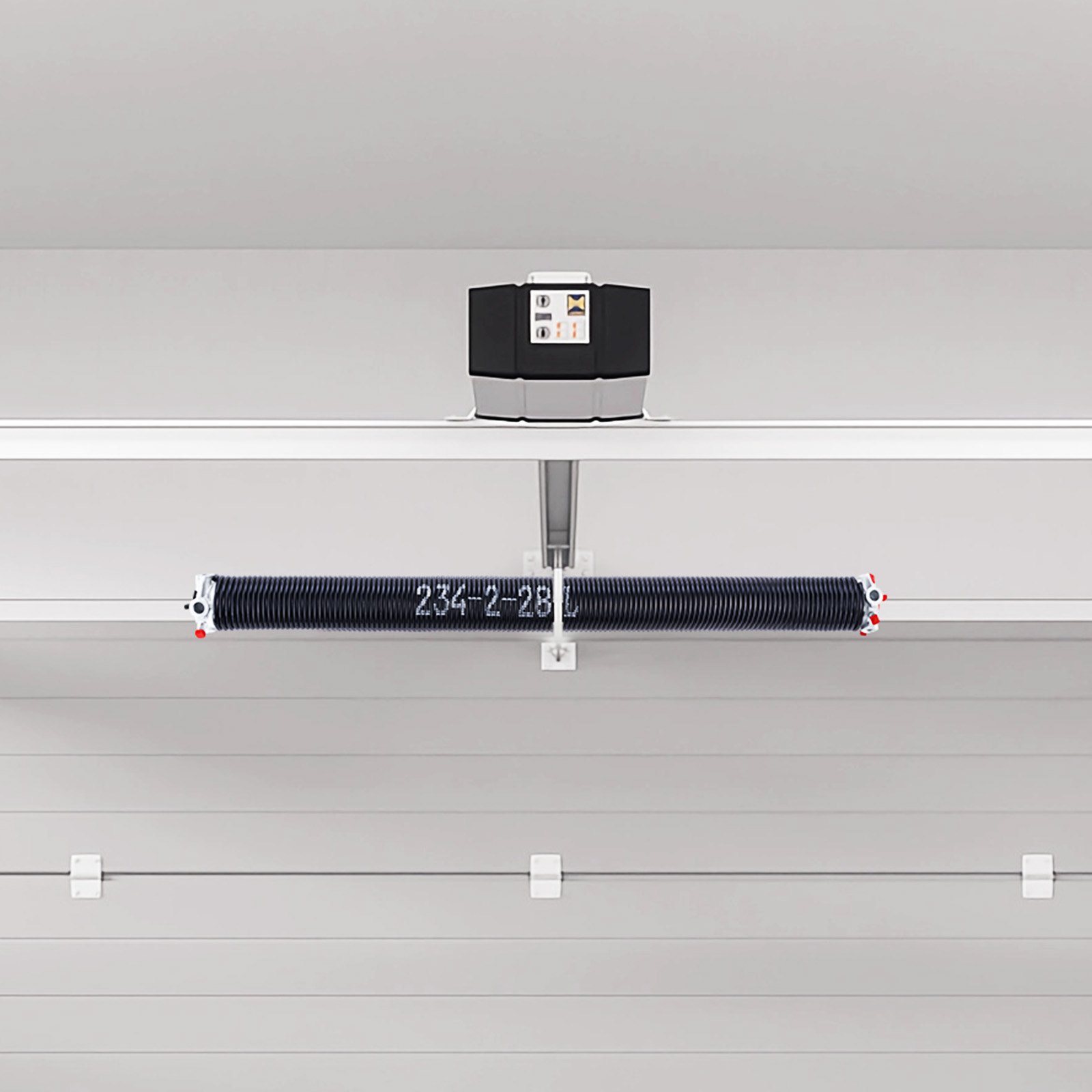 Sprężyny skrętne do drzwi garażowych VEVOR (Φ 5,94 x Φ 50,8 x 711 mm) 16000 cykli, powlekane na czarno, do wymiany, sprężyny do drzwi garażowych z antypoślizgowymi prętami naciągowymi, rękawice i klucz montażowy