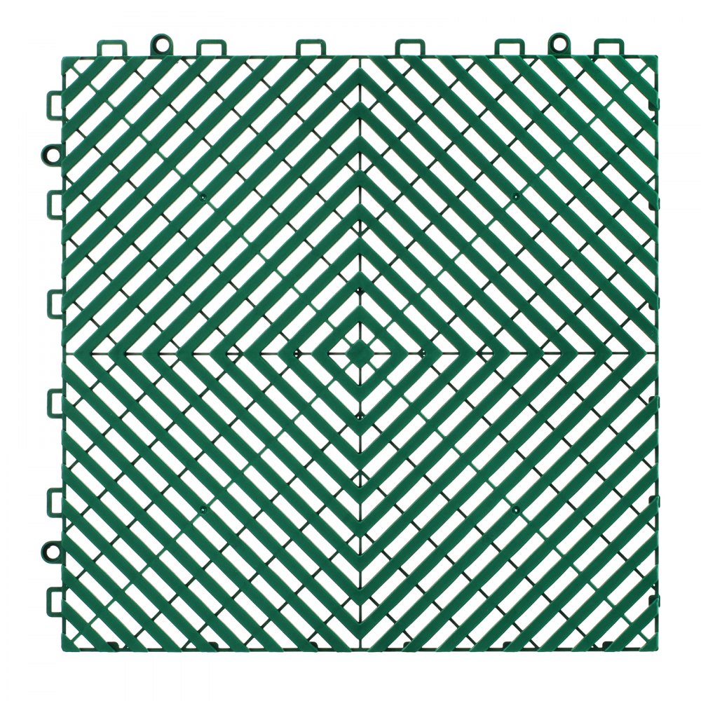 Mata drenażowa VEVOR Interlocking Drainage Mat, mata prysznicowa, 31 x 31 cm, modułowe maty podłogowe, 50 sztuk, łączone maty drenażowe, antypoślizgowe płytki podłogowe drenażowe, do garażu, ogrodu, kolor zielony