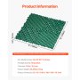 Mata drenażowa VEVOR Interlocking Drainage Mat, mata prysznicowa, 31 x 31 cm, modułowe maty podłogowe, 50 sztuk, łączone maty drenażowe, antypoślizgowe płytki podłogowe drenażowe, do garażu, ogrodu, kolor zielony