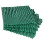 Mata drenażowa VEVOR Interlocking Drainage Mat, mata prysznicowa, 31 x 31 cm, modułowe maty podłogowe, 50 sztuk, łączone maty drenażowe, antypoślizgowe płytki podłogowe drenażowe, do garażu, ogrodu, kolor zielony