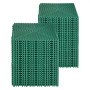 Mata drenażowa VEVOR Interlocking Drainage Mat, mata prysznicowa, 31 x 31 cm, modułowe maty podłogowe, 50 sztuk, łączone maty drenażowe, antypoślizgowe płytki podłogowe drenażowe, do garażu, ogrodu, kolor zielony