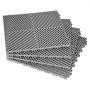 Mata drenażowa VEVOR Interlocking, 15,7 x 15,7 cala, modułowa podkładka z zamkiem, 24-częściowy zestaw mat drenażowych, antypoślizgowe szare płytki podłogowe z polipropylenu i mata prysznicowa, do garażu, ogrodu, kuchni i użytku na zewnątrz