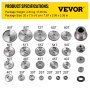 VEVOR Metal Interchangeable Gear Mini Przekładnie Tokarskie 27-częściowy Zestaw Przekładni