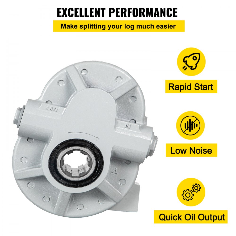 VEVOR hydraulic pump 21.2 GPM, hydraulic motor 540 rpm, log splitter 2250 PSI, hydraulic splitter SAE 12 outlet connection, hydraulic pump for log splitters for truck tailgate lifts, scissor lifts, and tilting lifts