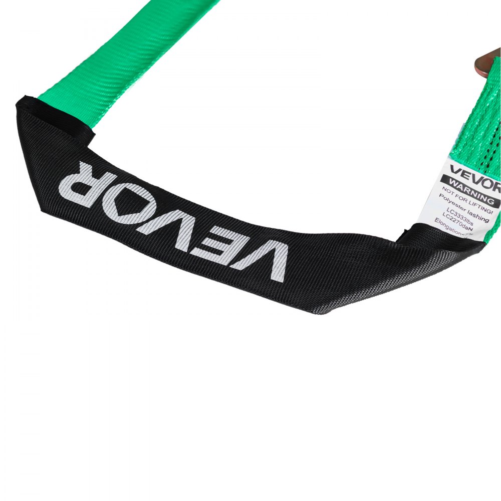 Zestaw pasów mocujących koła VEVOR (50,8 x 3048 mm) z wytrzymałymi hakami i pierścieniem uszczelniającym o wytrzymałości na rozciąganie 4540 kg i nośności 1512 kg, system mocowania motocykla Pas zabezpieczający koła Pas do opon