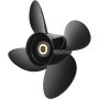 VEVOR outboard propeller, replacement for OEM 3587522, 4-blade 14-1/4 inch x 19 inch pitch aluminum boat propeller, compatible with all Volvo Penta SX drives, with 19 teeth, right-hand drive