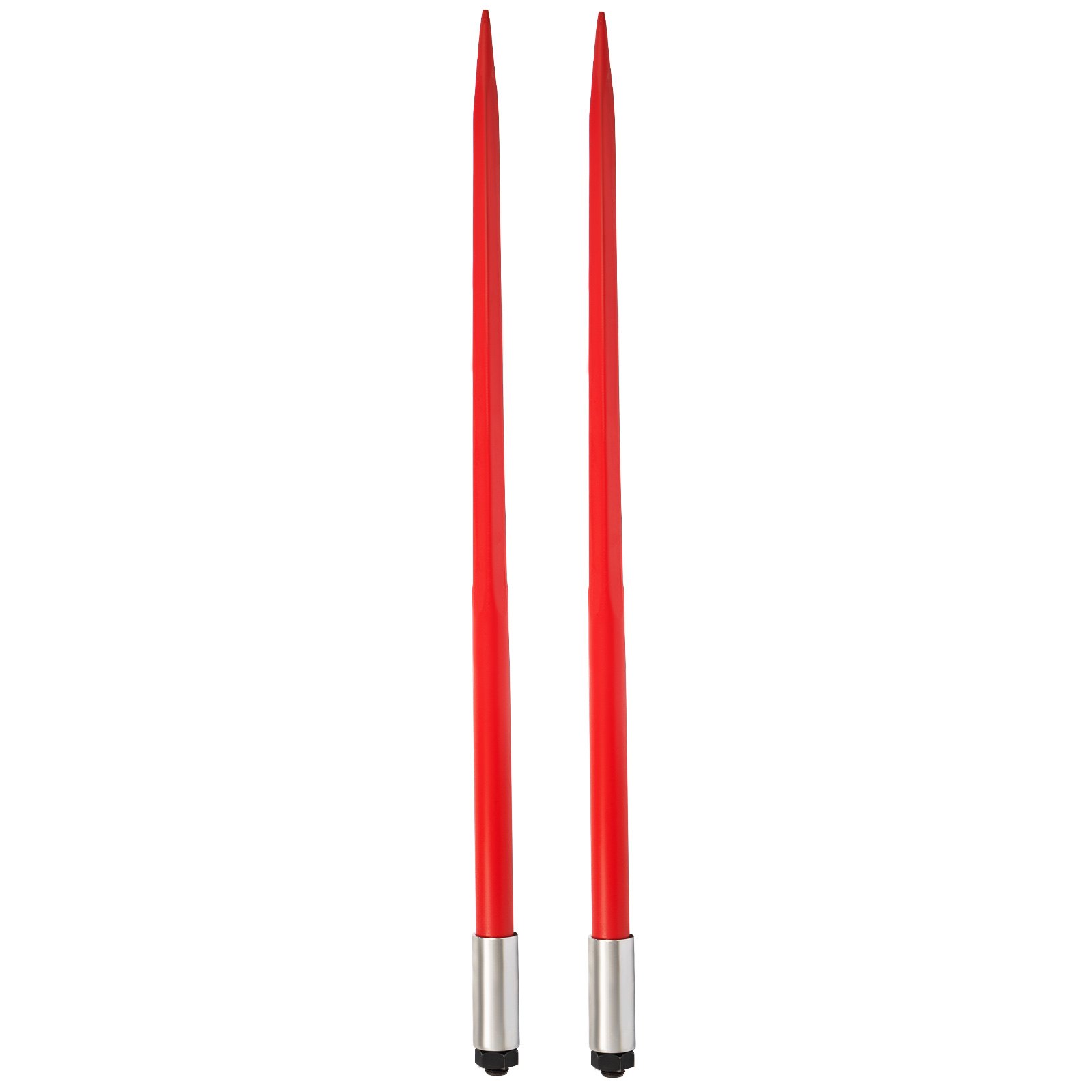 Zęby ładowacza czołowego VEVOR, 125 cm, zęby do bel, udźwig 2041 kg, szybkozłącze do bel, czerwone widły do ​​bel, z nakrętką sześciokątną i tuleją do łopat, traktorów, ładowarek