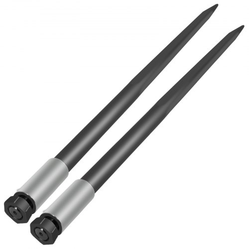 Zęby ładowacza czołowego VEVOR zęby do bel 49 cali udźwig zębów 1814 kg widły do ​​palet 124,4 cm masa brutto 26,36 kg do akcesoriów ciągnika czarne widły do ​​bel ładowacz czołowy stal 2 sztuki