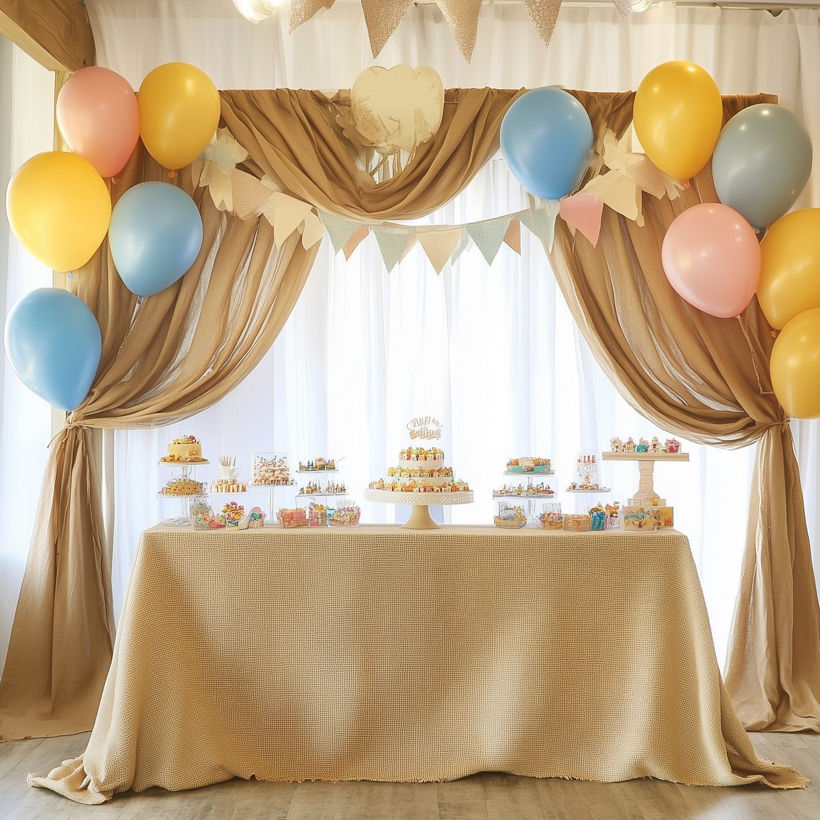 VEVOR Jute Fabric, Burlap Fabric Roll, 50x50 High-Density Wide Natural Burlap Fabric Rolls, 355mm x 45.7m, for Decoration, Crafts, Wedding, Gardening, Plant & Tree Winter Cover