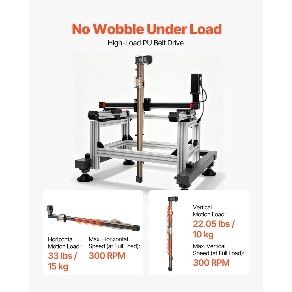 Prowadnica liniowa VEVOR, napęd liniowy, liniowy napęd stołu CNC z silnikiem krokowym Nema34, skok 1300 mm, silnik szybkoobrotowy, do grawerek, frezarek CNC i drukarek 3D