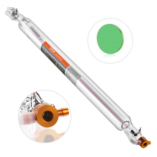 Rura laserowa CO2 VEVOR Rura laserowa CO2 50 W, profesjonalna tuba laserowa Długość 850 mm Rura laserowa CO2 Szklana rura laserowa CO2 do cięcia laserowego Znakowanie laserowe Grawerowanie laserowe i cięcie akrylu itp.