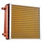 VEVOR Water to Air Heat Exchanger, 457 x 457 mm Finned Tube HVAC Heat Exchanger Coil with Copper Tubes & Aluminum Fins, 120K BTU Output for Outdoor Wood Furnace, Hydronic Heating & Cooling Systems