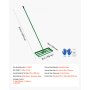 Grabie wyrównujące trawnik VEVOR 758 x 254 mm, ściągaczka do trawnika z uchwytem stalowym o długości 198 cm, wyrówniarka trawnika z rękawicami ogrodowymi, narzędzie do wyrównywania trawnika, odpowiednie do ogrodu, pola golfowego i rolnictwa