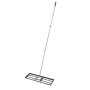 VEVOR lawn rake with 213 cm handle, 762x254 mm base plate, carbon steel leveling rake, lawn leveling rake for lawn care, lawn leveling rake, yard and golf course