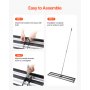 VEVOR Grabie ogrodowe 213cm Uchwyt Grabie wyrównujące Pielęgnacja trawnika 254x1219mm