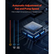 Chłodnica wodna VEVOR AIO CPU Chłodnica wodna 3 wentylatory PWN (120 mm) Intel AMD