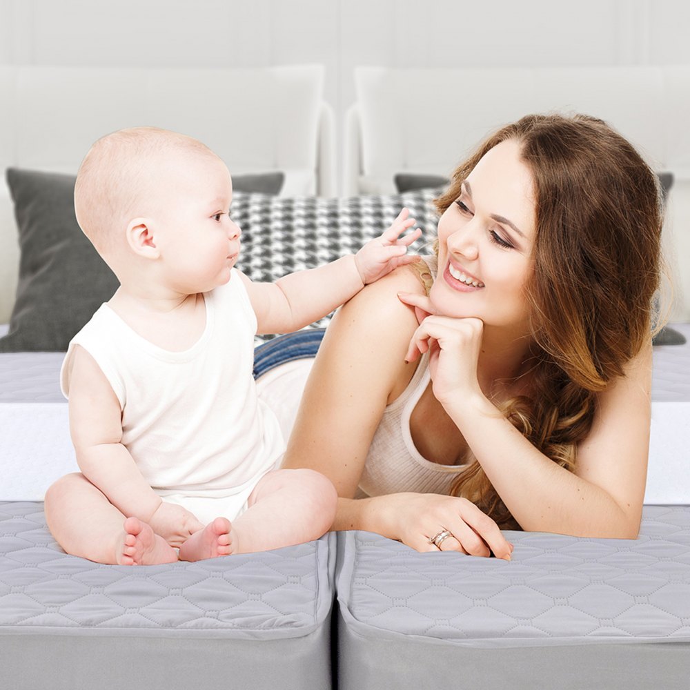 Zestaw do konwersji łóżka VEVOR Bed Bridge do łóżka king-size, wypełniacz szczelin do regulowanych łączników materacy, wypełniacz szczelin do materaca z metalowym paskiem klamrowym (254 x 61 cm) poziomy